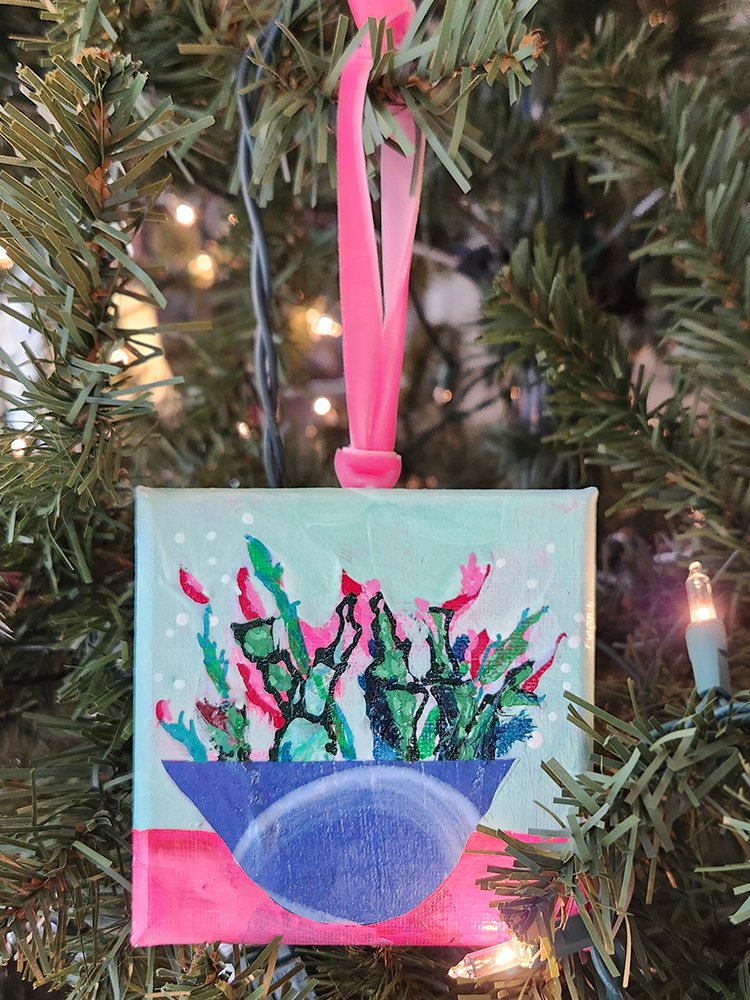 Christmas Cactus Mini Painting