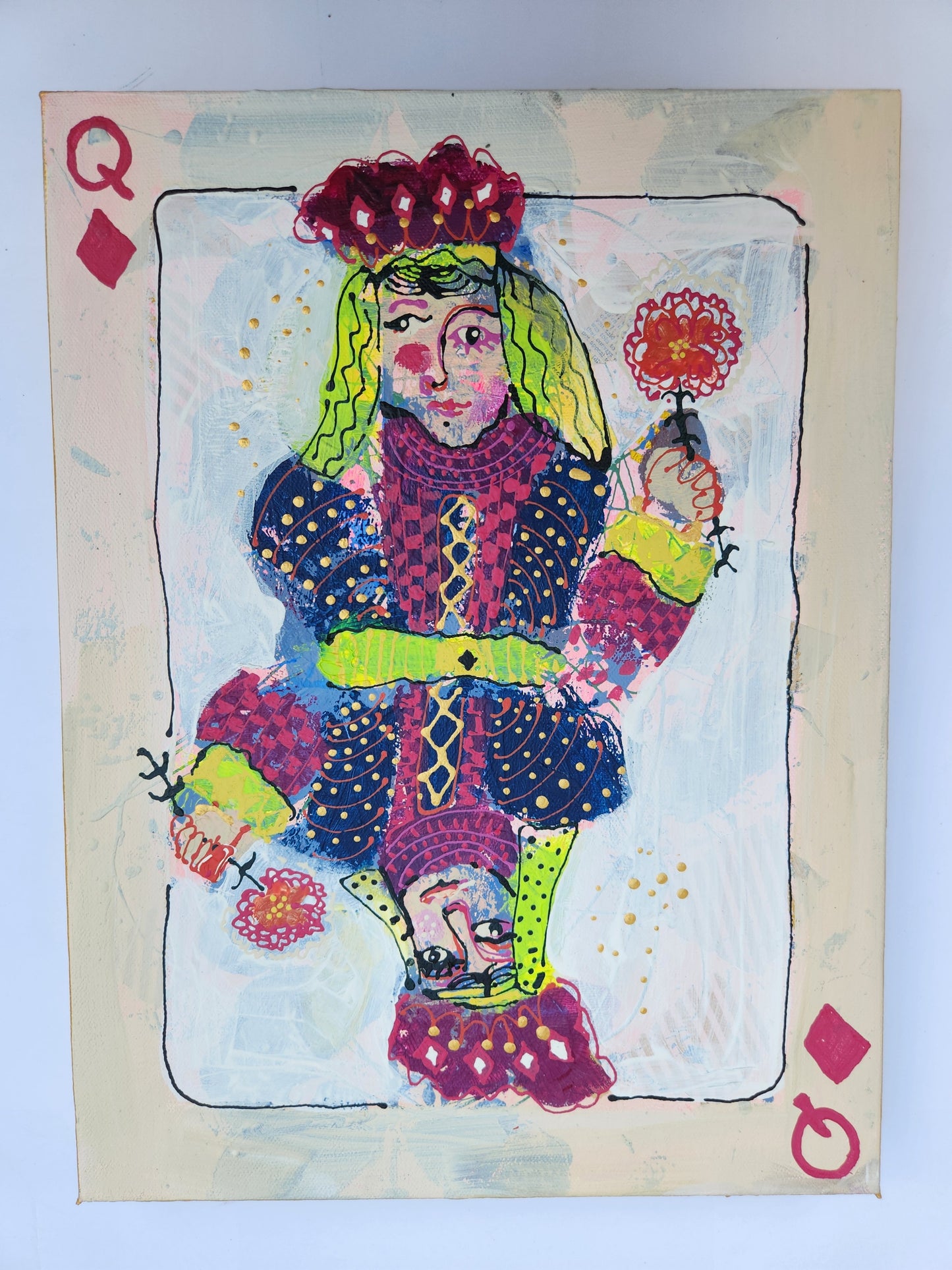 Queen of Diamonds (on Canvas)