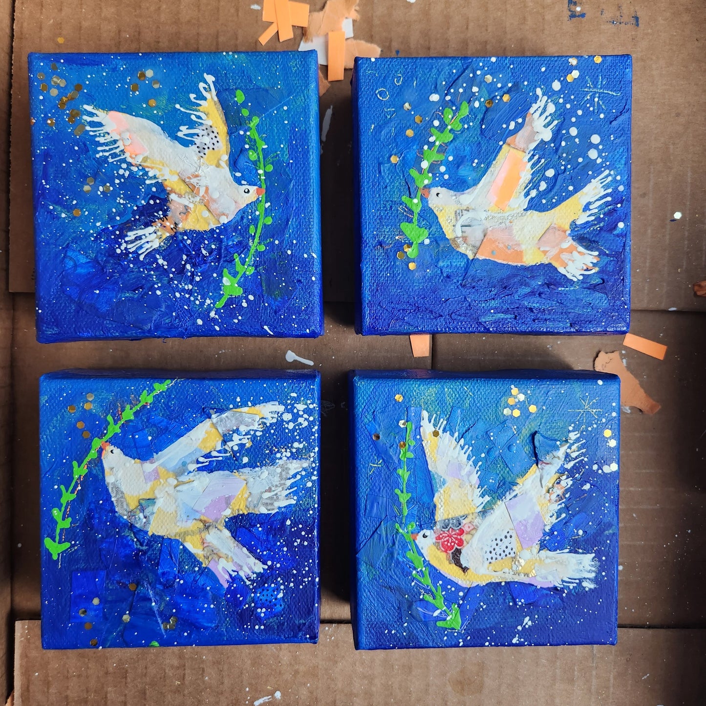 Dove Ornament or Mini Painting