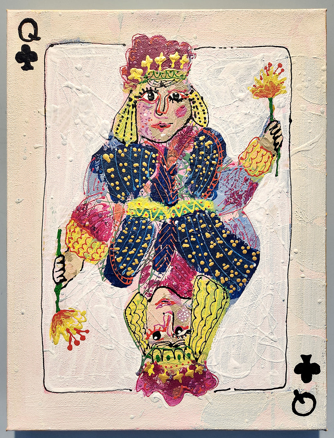 Joker – Queen of Clubs (on Canvas)