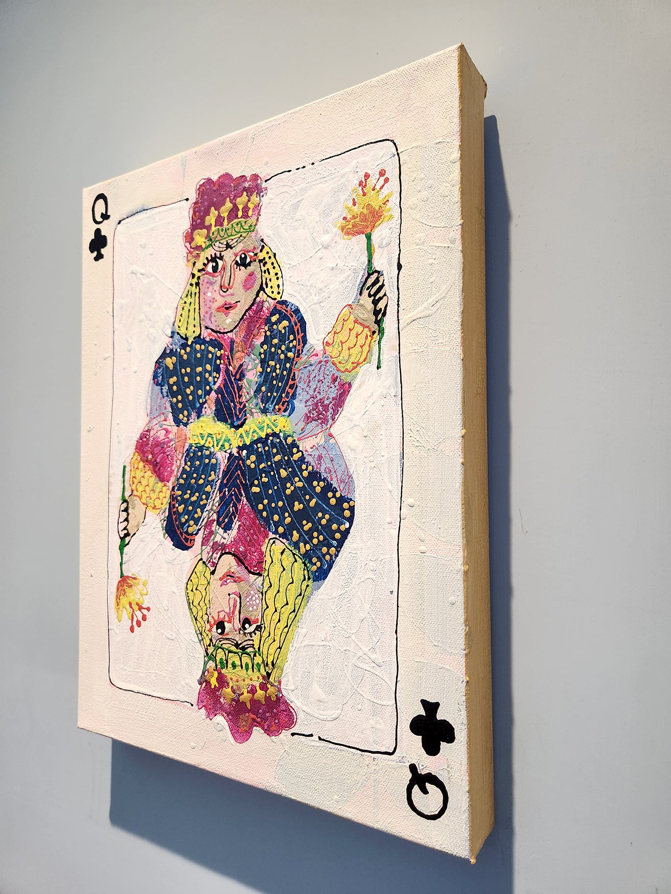 Joker – Queen of Clubs (on Canvas)