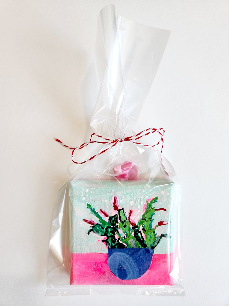 Christmas Cactus Mini Painting